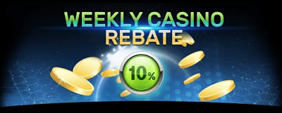 GET 10% OF WEEKLY LOSSES BACK WITH DRAKE’S CASINO REBATE